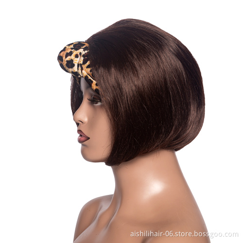 Aishili factory wholesale wig headband short straight bob hair headband wigs for black women